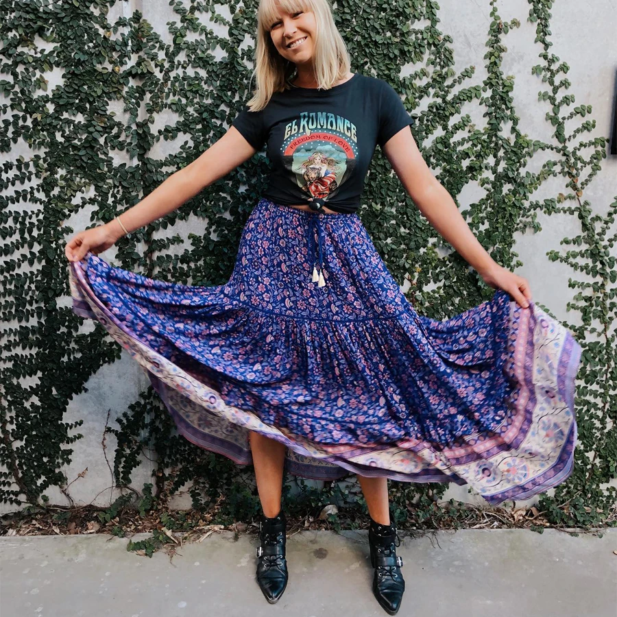 wide leg jeans AYUALIN Bohemian Loose Summer Baggy Jean Lady 2022 Cotton Vintage High Waist Jeans for Women Casual Loose Blue Beach Denim Pants flare jeans