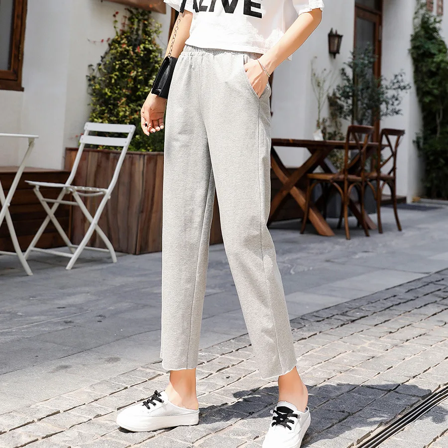 

Cotton Sport Pant Spring Summer Women Sweatpants Loose Quickly Dry Running Jogger Fitness Gym Workout Casual Track Pant Trousers