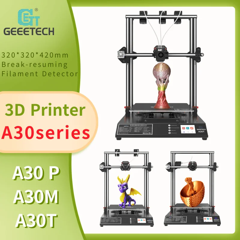 Geeetech A30 Pro A30M A30T 3d Printer, Single Dual Triple Color, 320*320*420 printing size, Professional 3d printer machine DIY