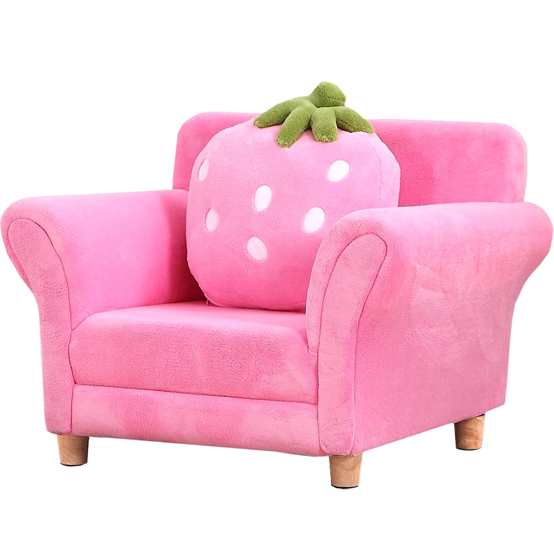 Kinderen Sofa Stoel Leuke Cartoon Stof Aardbei Sofa Roze Prinses Baby Sofa Kleuterschool Bean Bag