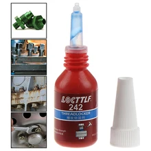 1pc 10ml 242 cola parafuso anaeróbico adesivo selagem e rosca à prova de vazamento agente de bloqueio anti-corrosão linha anti-pressão cola