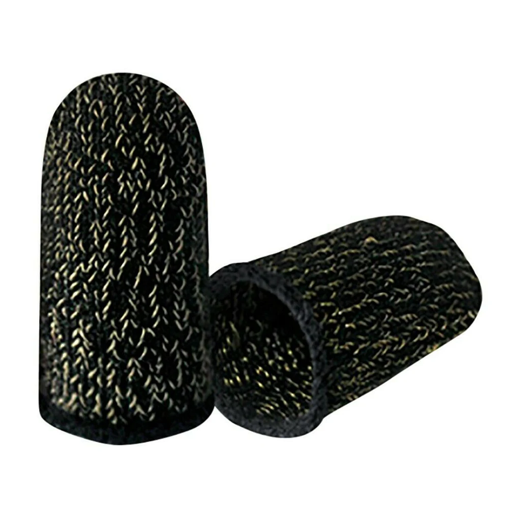 

1pair Game Finger Sleeve Smooth Knit Fabric Reusable Player Covers Breathable Non Slip Sensitive Accurate Anti Sweat Ultra Thin