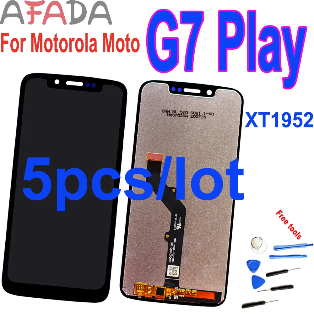5 шт./лот 7 дюйма для Motorola Moto G7 Power Display XT1955 жк-дисплей Plus сенсорный экран дигитайзер