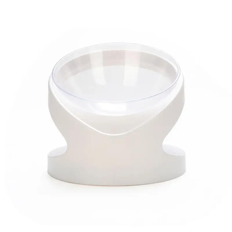 New Transparent Non-Slip Cat Food Bowl For Dogs Bowls Eating Pet Feeder With Stand Pet Supplies Feeding Products 5
