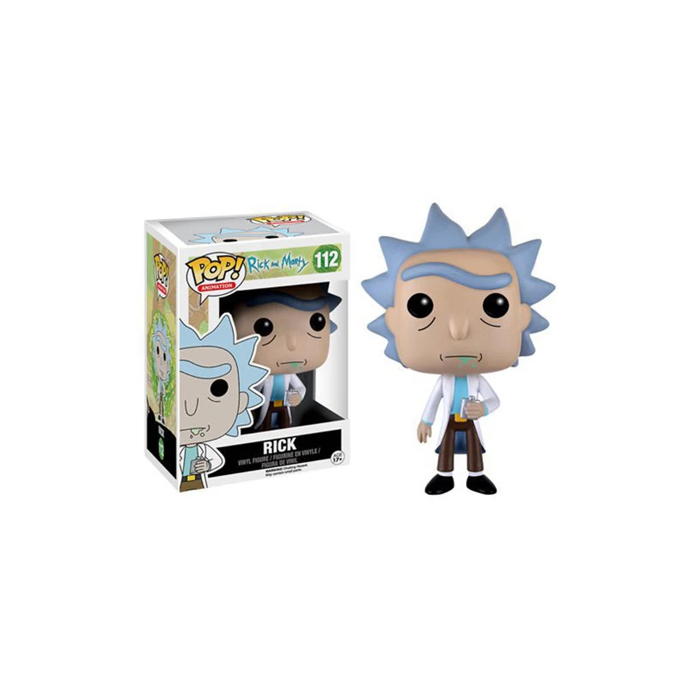 Funko POP Рик и Морти Пикл Рик(с лазером) MR. Meeseeks фигурка коллекция ПВХ модель игрушки для детей Рождество - Цвет: 112