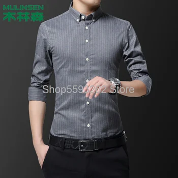

Autumn slim men's long sleeve shirt casual anti-wrinkle non-iron thin solid color