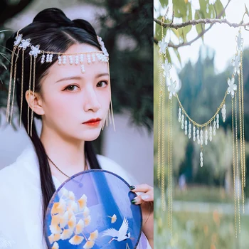 

Silver Plated Bridesmaid Flower Girl Forehead Headband Hair Accessories Head Jewelry Rhinestone Pieces Wedding Tiaras