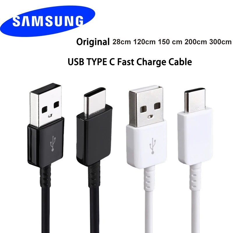 Original 100cm/150cm USB 3,1 TYPE-C de carga rápida Cable de datos para Samsung Galaxy A80 A70 A60 A50 A40 A30 S8 S9 más S10e Nota 8 9