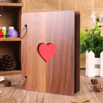 

6 Inch Wooden Photo Album Baby Growth Memory Life Photo Relief Book Record Book