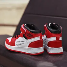 Зима Новые Мальчики уличные баскетбольные кроссовки Спортивная обувь для детей высокие, чтобы помочь теплые спортивные Jordan обувь Kinderschuhe