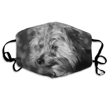 

Dog Animal Doggie Washable Reusable Mask, Cotton Anti Dust Half Face Mouth Mask For Kids Teens Men Women With Adjustable Ear
