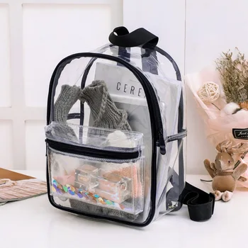 

2020 New Transparent Pvc Backpack Cute Sequins Student Bag Multifunctional Outdoor Travel Rucksack Mochila Mujer Sac A Dos