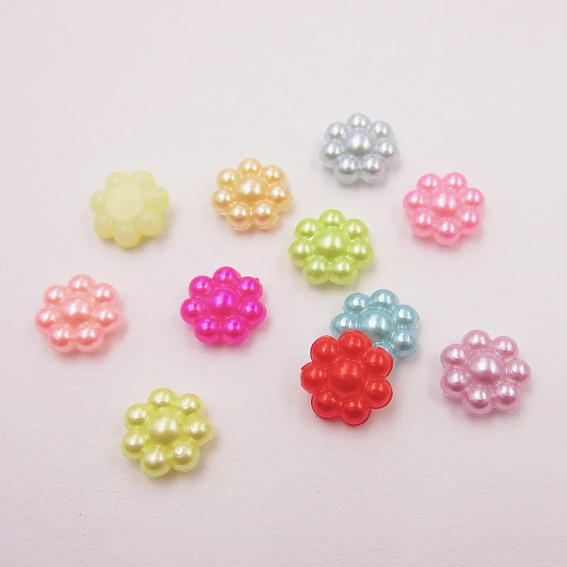 

Смешанные цвета 1000 шт. 10 мм имитация ABS FlatBack кабошон фотоэлемент для рукоделия скрапбукинг Ювелирные изделия телефон искусство