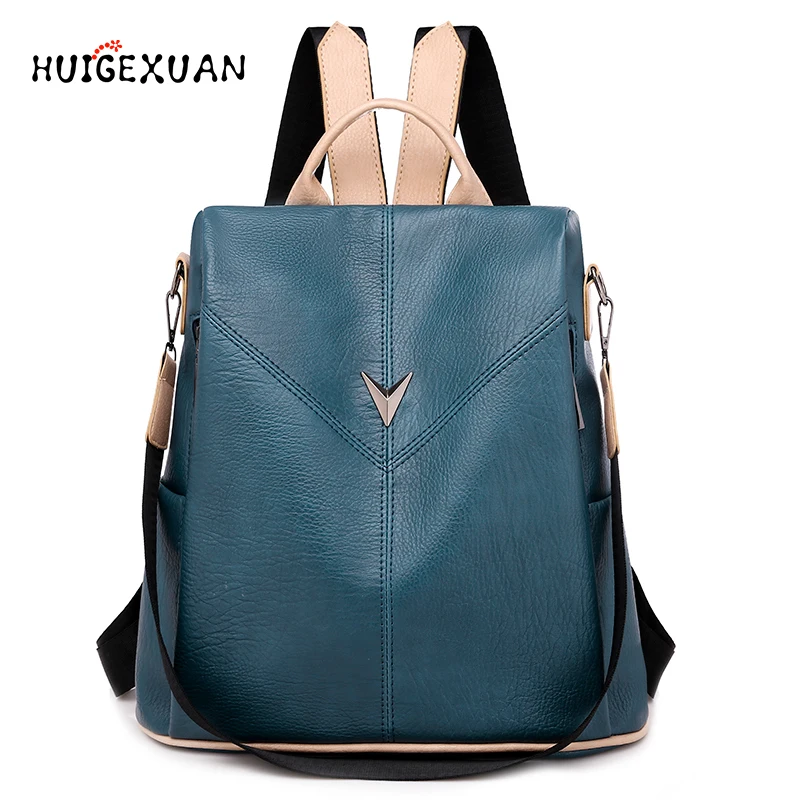 

Fashion Leather Backpack Women Anti-theft Shoulder Bag Fashion Multifunction Student Bag Girls Light Travel Backpack mochila