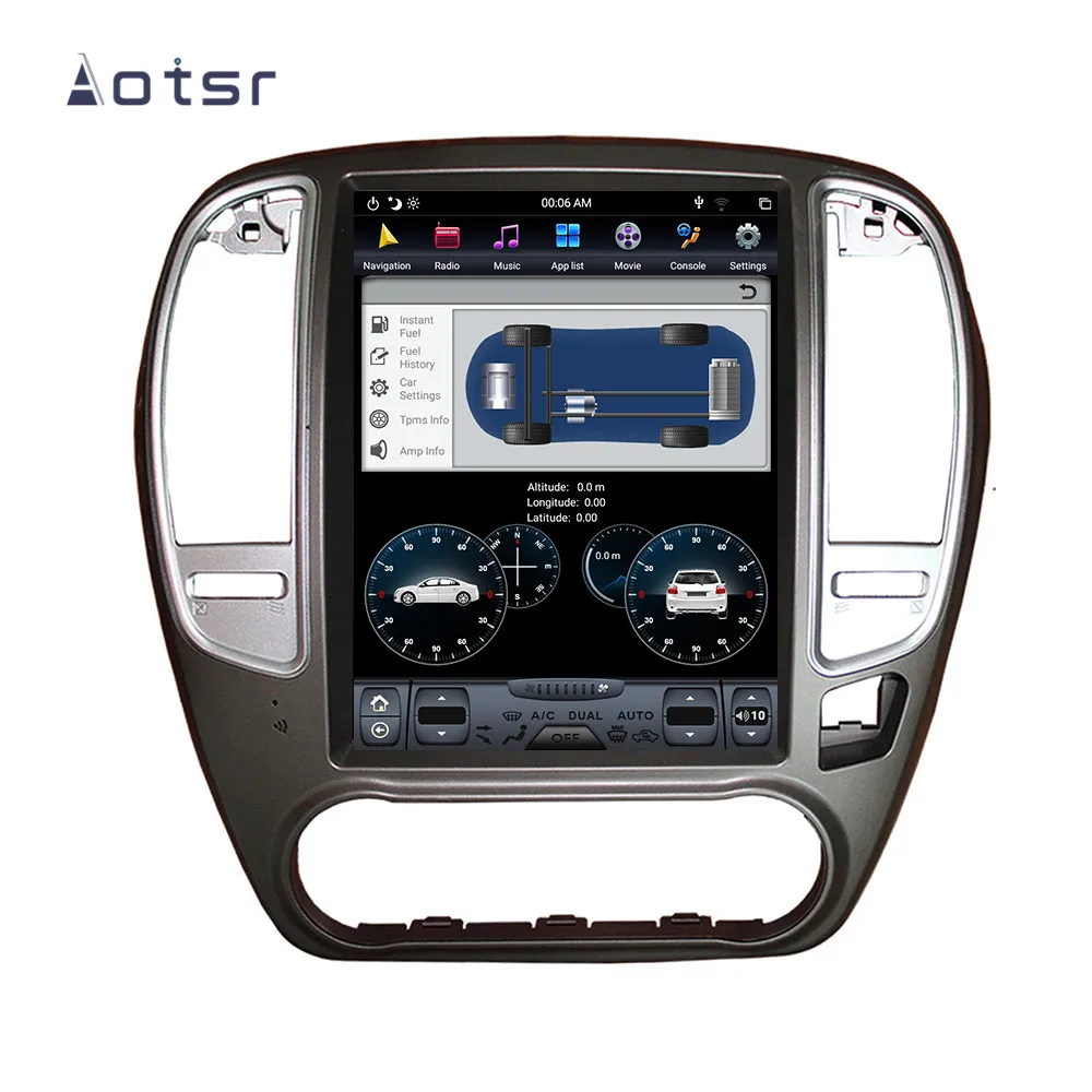 Discount Aotsr Tesla 10.4“  Vertical screen Android 8.1 Car DVD Multimedia player GPS Navigation For NISSAN SYLPHY 2005-2012 carplay Wifi 5