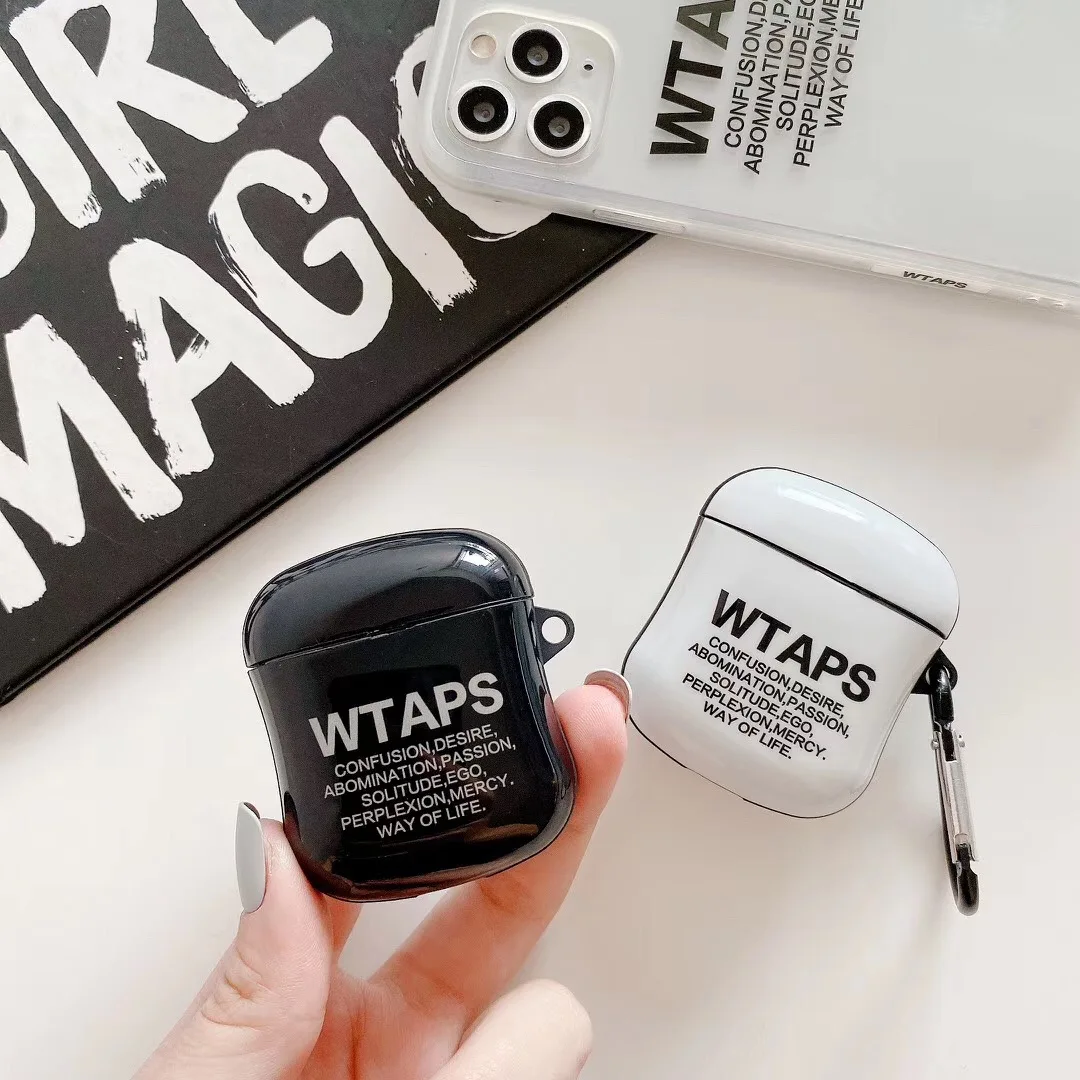 Для AirPods 1 2 Беспроводная bluetooth гарнитура роскошный японский бренд Wtaps чехол для