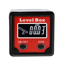 Indicador de direção da inclinação do calibre do transferidor do inclinômetro com base magnética caixa chanfrada do localizador de ângulo de nível digital (4 x 90deg)