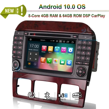 

7" Octa-Core Android 10.0 Autoradio SatNav DAB+ Car DVD for Mercedes Benz S/CL-Class W220 W215 iPhone Auto CarPlay GPS DSP