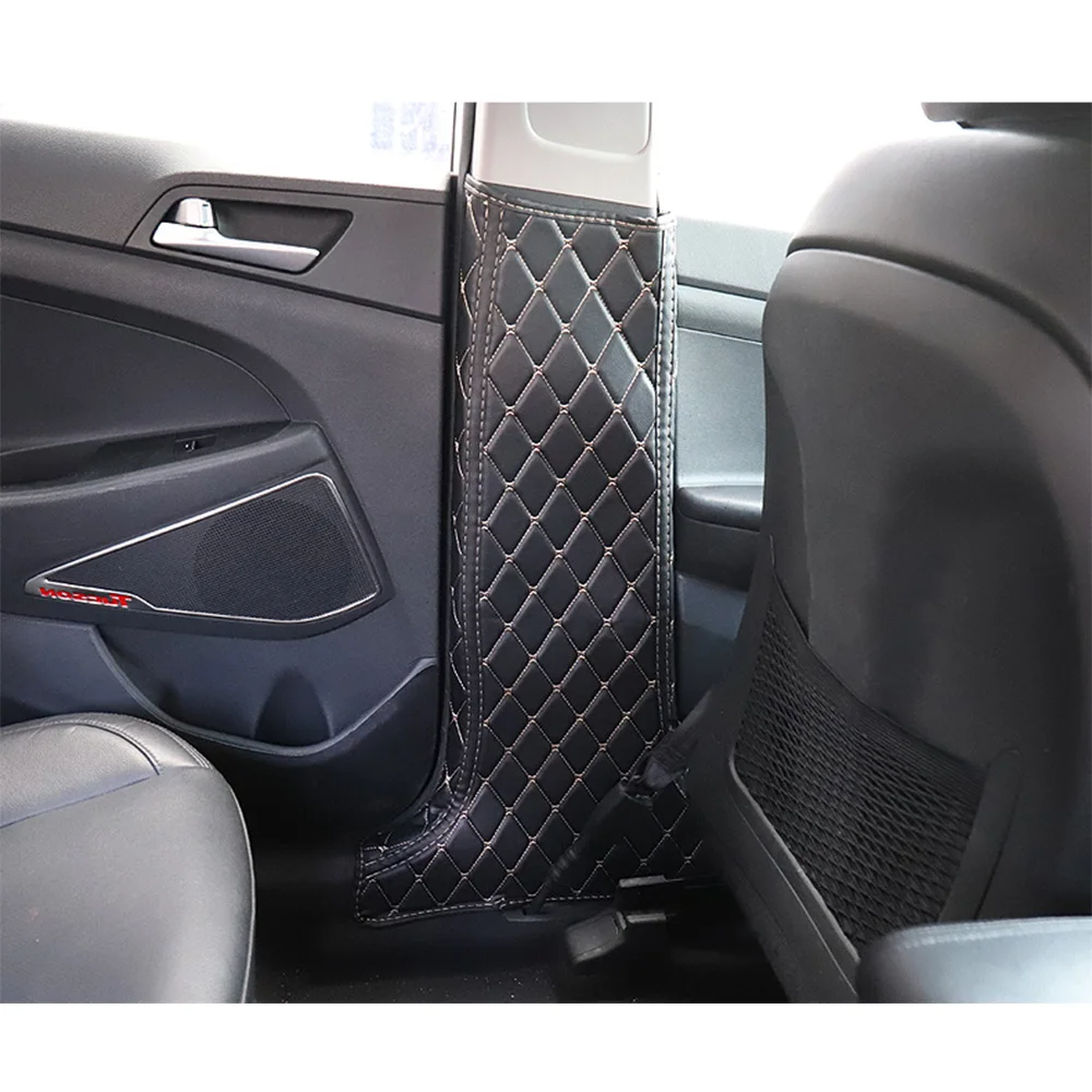 Автомобильный Противоскользящий мат для Hyundai Tucson авто дверь B столбы Защитная декоративная подушка Кожаная подушка из искусственной кожи
