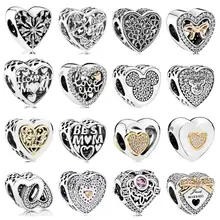 PDB ZZ 11 Серебряный 925 Ювелирный 1:1 в Liebe Verbunden лучший мамин скраб любовный скрипт, я люблю тебя, Свадебный подходящий Шарм