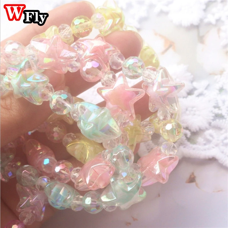 Bracelet Jewelry Harajuku Handmade Lolita Girl Candy Color stars Multicolour Crystal