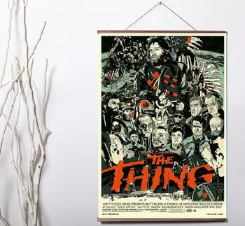 

Lot style Choose The Thing Movie Art Canvas print poster decoration painting with solid wood hanging scroll