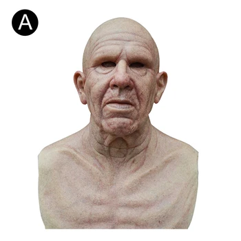 

Adult Latex Mask Realistic Decor Hat Cosplay Mask Items for pranks The Elder Old Man Headgear for Masquerade Halloween Party