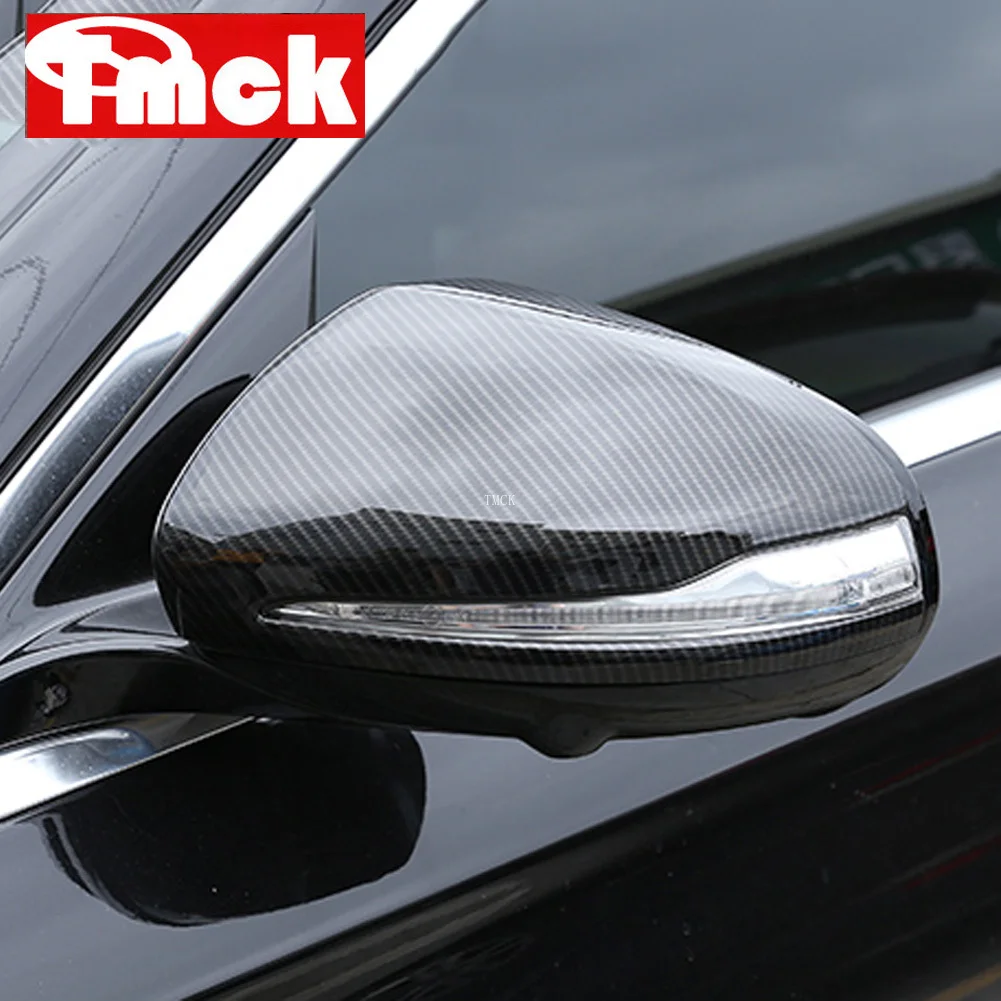 

For Mercedes Benz C E S CLC Class W205 W213 W222 X253 ABS Carbon Fiber Car Side Rear View Mirror Cover Caps Trim Sticker For LHD
