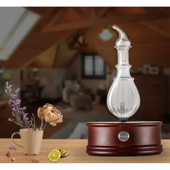 

Waterless Essential Oil Nebulizer Diffuser Wood Glass Aromatherapy Essential Oil Diffuser for Home Bedroom Office