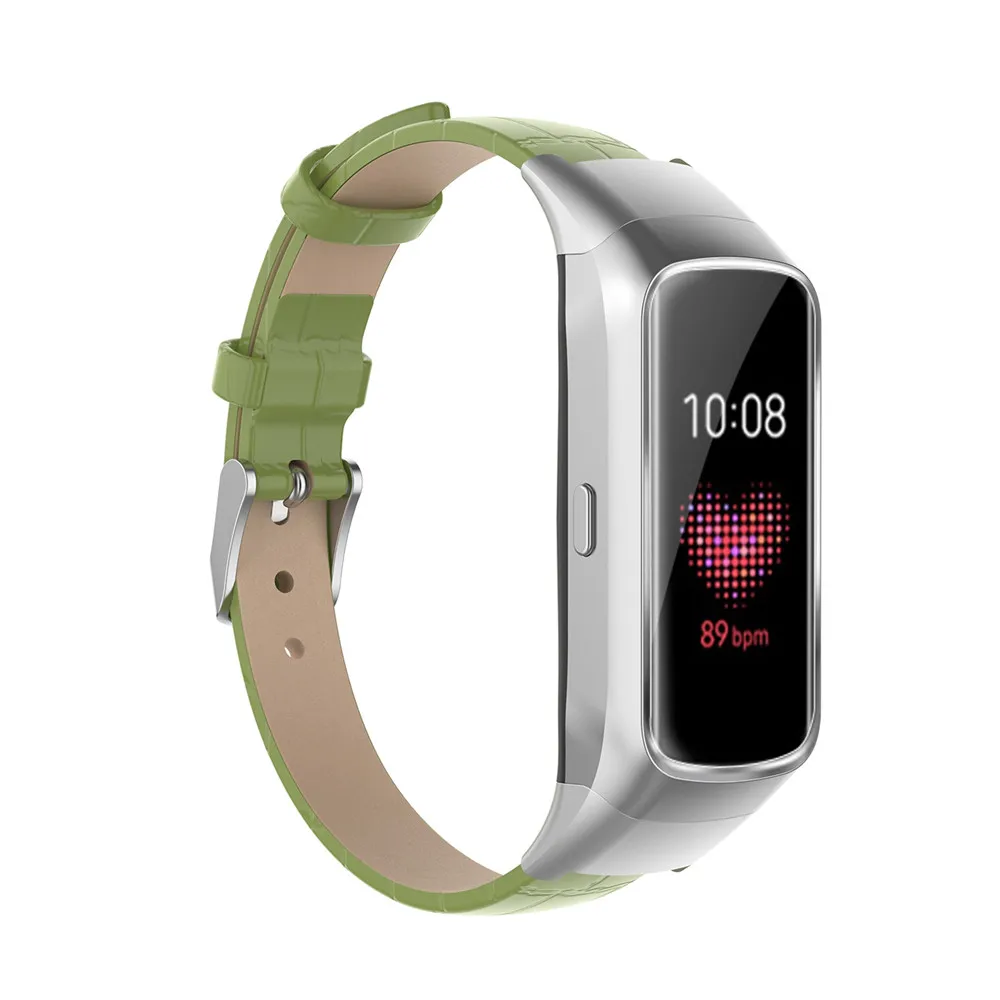 Модные кожаные умные часы ремешок на запястье для samsung Galaxy fit SM-R370 Браслет замена Браслет Унисекс Премиум Кожа