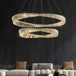 Plafonnier LED réglable en cristal, design moderne et minimaliste, luminaire décoratif de plafond, idéal pour un salon ou une chambre à coucher 
