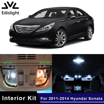 

9x White Error free Car Interior light For Hyundai Sonata 2011 2012 2013 2014 Map Dome Door trunk cargo license Plate Light bulb