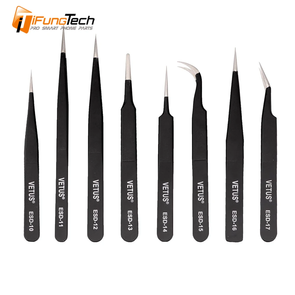 8 шт./лот антистатические BGA Пинцет ESD ESD-10 ESD-11 ESD-12 ESD-13 ESD-14 ESD-15 ESD-16 ESD-17