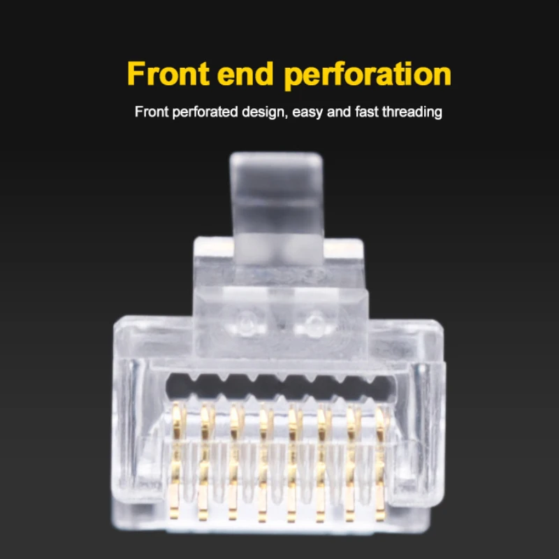 Фото Разъем Montions Rj45 Cat5e Cat6A, сетевой неэкранированный модульный разъем 8P8C для кабелей Ethernet №3
