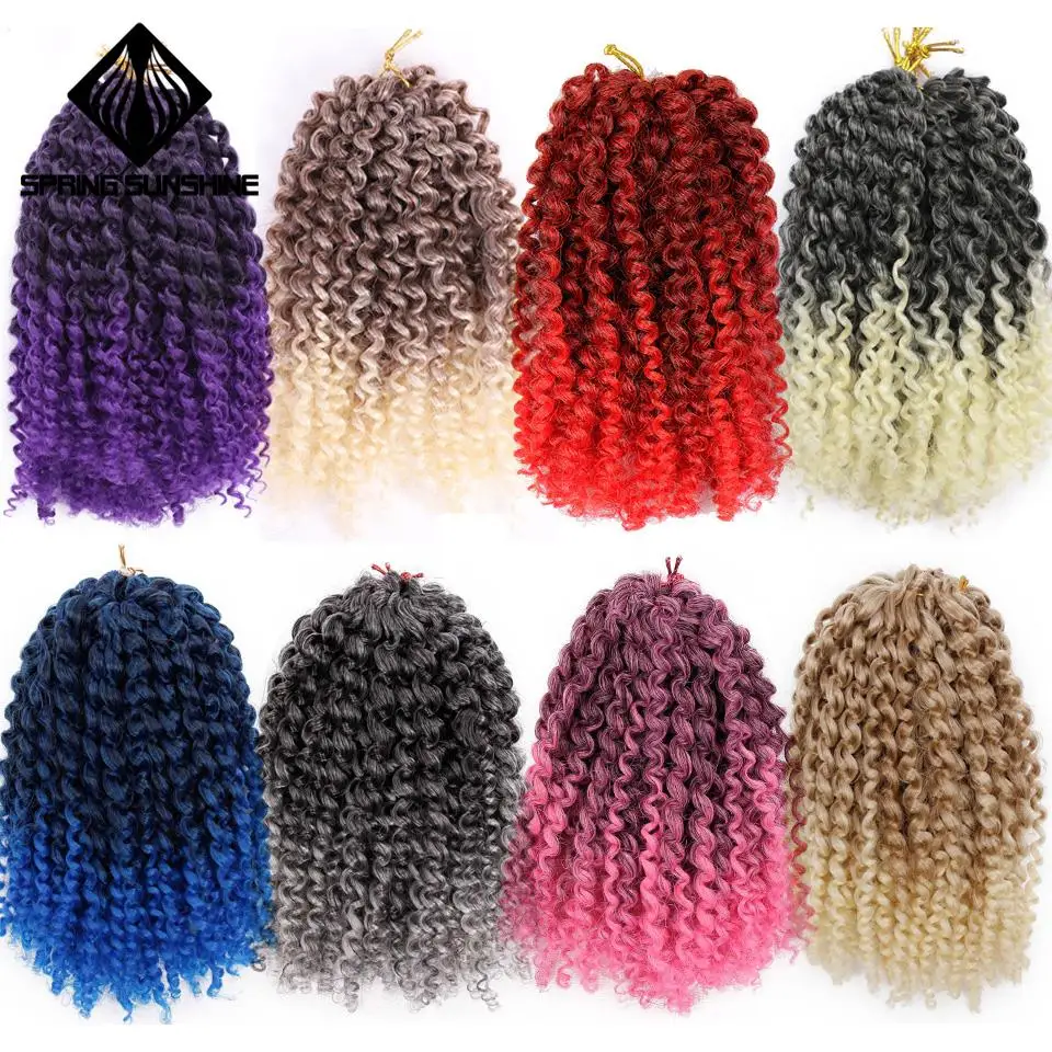 Spring Sunshine 8inch 1pc 30g Marley Braids Ombre Curl Crochet