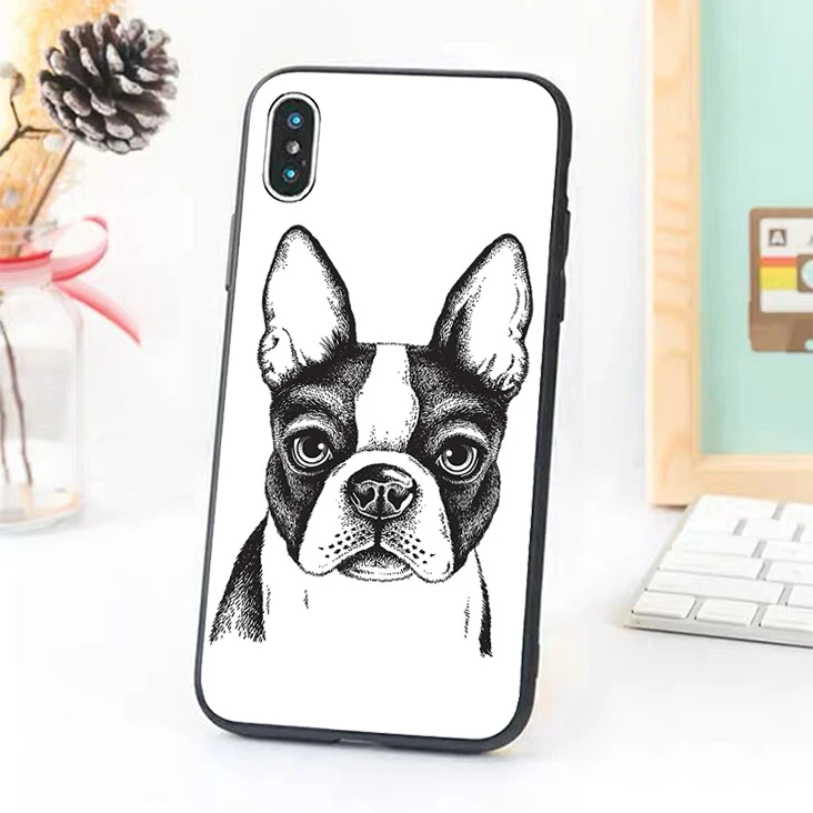 Bernandez 5 5S SE 6 6S TPU чехол для телефона iPhone 7 8 Plus X Xs Max XR Frances щенок бульдога |