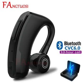 

FANGTUOSI High quality Business Wireless Bluetooth Earphone Handsfree Headset With Mic Noise Cancelling Ear-hook Earphones