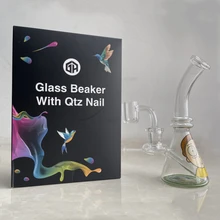 Vase en verre de style créatif fait à la main de 5 pouces, récipient en verre à motif unique, ensemble de décoration de mariage familial, jouet en borosilicate