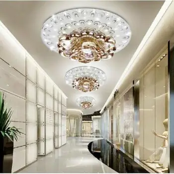 

creative LED Crystal ceiling lamp for Corridor living room Bedroom crystal Downlight LED spotlight modern style lighting fixture