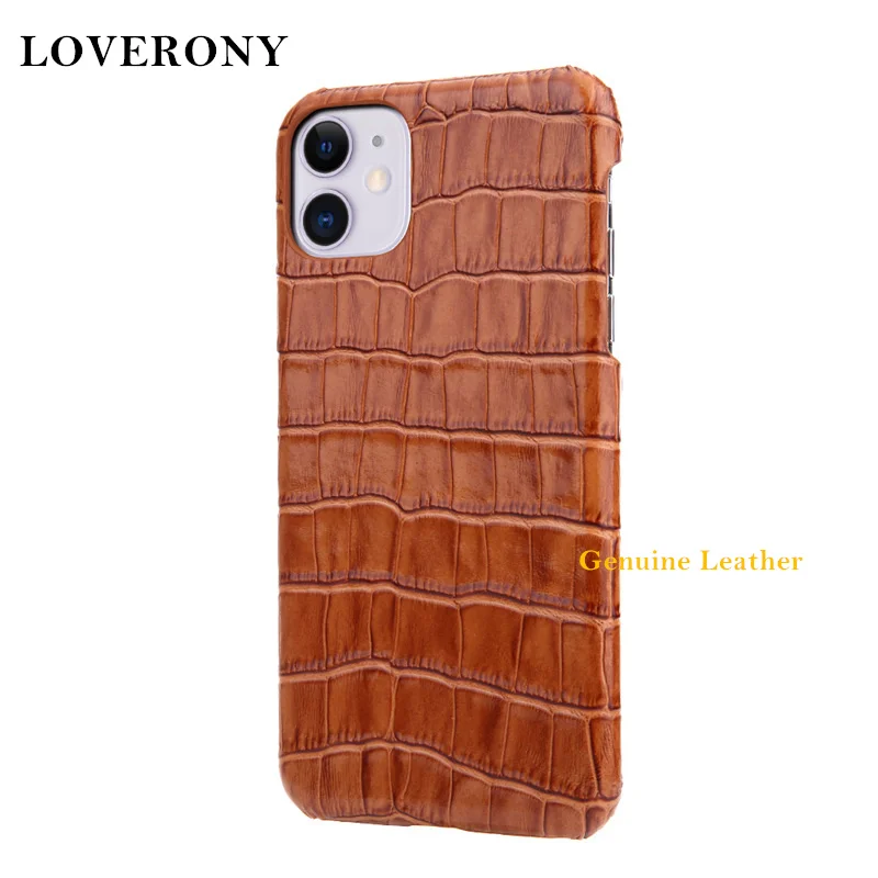 

LOVERONY Phone Case For Apple iPhone X XR XS MAX Cowhide Crain Cover For iPhone 11 PROMAX Luxury Genuine Leather Cover Case Capa
