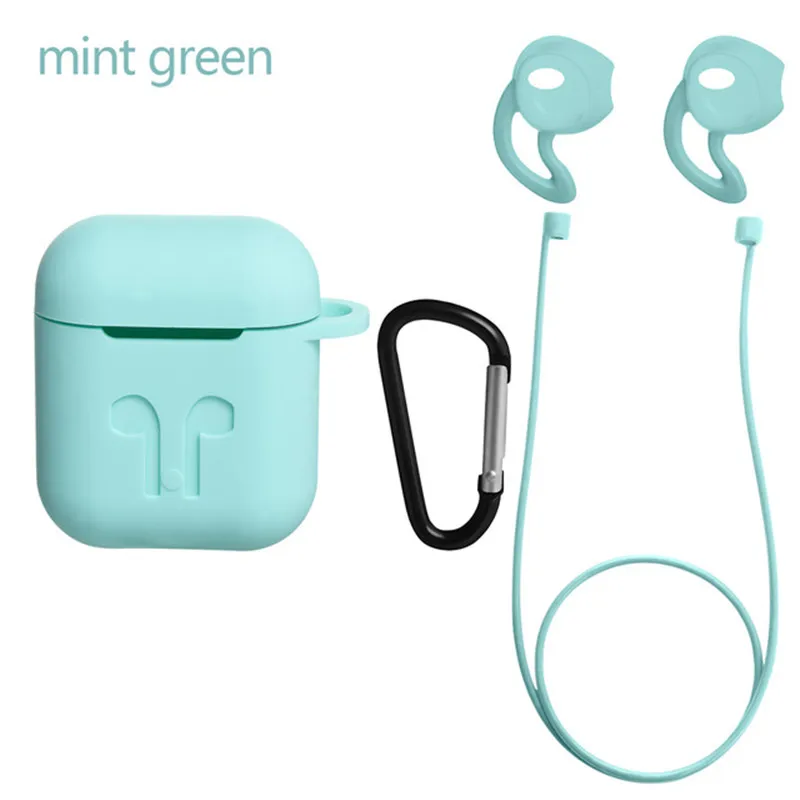 4 в 1 чехол для наушников eirpod 1 2 earpod Bluetooth, беспроводной чехол для наушников с защитой от потери, аксессуары для наушников Pod Hoesje Funda - Цвет: as the picture shown
