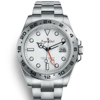 

Classic New Men Automatic Mechanical Watch Black White Stainless Steel Sapphire Diver EXP Sport GMT Watches 40mm 44mm