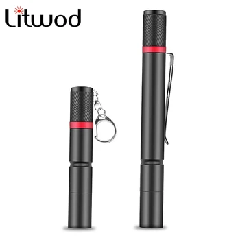 

Mini Led Flashlight Waterproof High Quality Q5 Pen Light Portable Aluminum Torch Camping Lamp AAA Battery 3 Mode Lantern