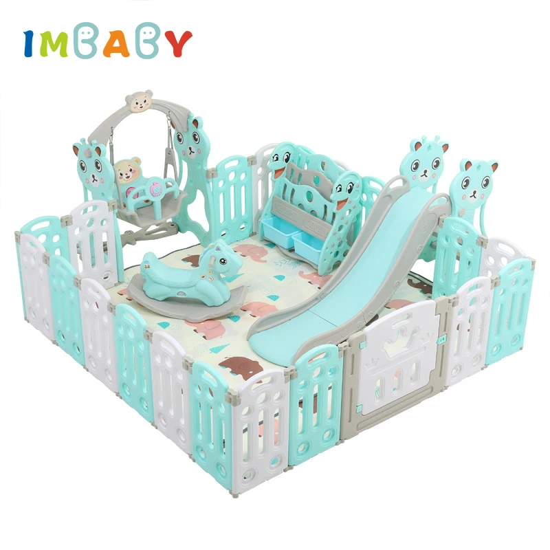 Imbaby Nouveau Bebe Parc Enfants Aire De Jeux Interieure Toboggan Famille Parc D Attractions Enfants Cloture De Securite Enfant En Bas Age Balle Piscine Jouets Jeu Aliexpress
