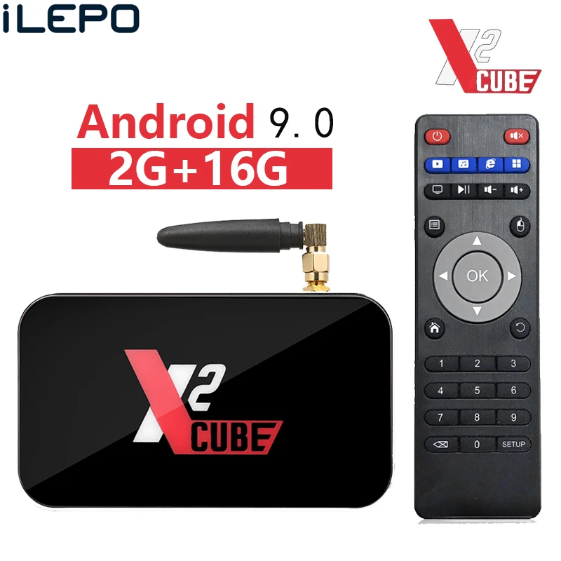  X2 Pro TV Box Android 9.0 4GB RAM DDR4 32GB Smart Amlogic S905X2 X2 cube 2GB 16GB Set Top Box 2.4G/