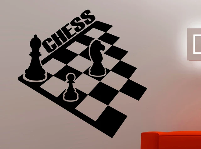 Adesivo xadrez chess parede quarto sala