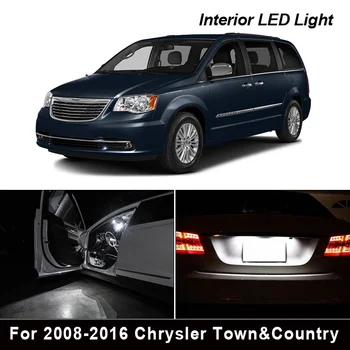 

13Pcs White LED light interior package kit for 2008-2016 Chrysler Town&Country Map Dome Trunk Map License Plate Light