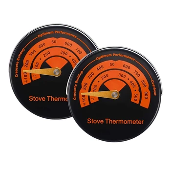 

2Pcs netic Stove Thermometer Wood Burner Top Thermometer Stove Temperature Meter Stove Flue Pipe Thermometer