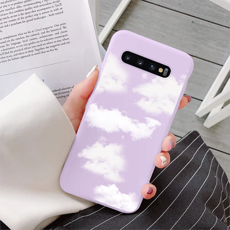 samsung silicone case For Samsung Galaxy S10 Plus S10e Case Silicone Back Cover Phone Fundas For Samsung s 10 s10plus s10 E Flower Coque Bumper Shell cute samsung cases Cases For Samsung