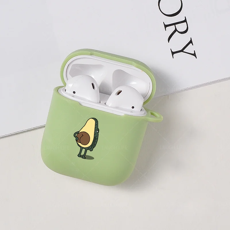 Чехол s для Apple AirPods 2 мягкий мультяшный чехол для наушников с авокадо для Air Pods 1 чехол для зарядного устройства для Airpods